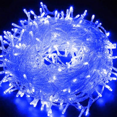 Rosnek 10m 100 LEDs Blauw Licht LED Lichtsnoer - KerstverLichting met 8 Modes - Koppelbare - Kerstdecoratie voor Binnen & Buiten