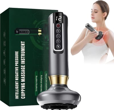 Anti-Cellulitis Massager - Cellulitis Apparaat - Cupping Apparaat - Verstelbare Body Shaper voor Buik, Benen & Billen - Massage Apparaat Tegen Cellulite - Elektrische Bindweefsel Massage - Huidversteviging & Meridianen - Grijs