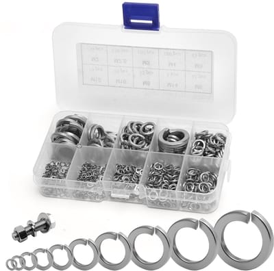 Allecto - Veerringen roestvrij staal - Borgringen assortiment - Perfect voor bevestigingen - Roestvrij staal - Duurzaam en corrosiebestendig - Gesc...