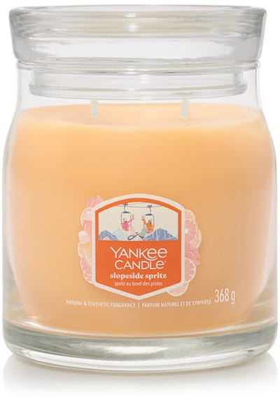 Yankee Candle - Slopeside Spritz Medium Jar Geurkaars - 50 branduren - twee lonten