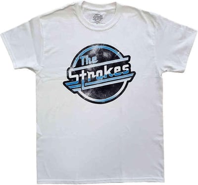 The Strokes - Distressed OG Magna Heren T-shirt - S - Wit
