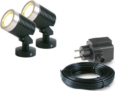 2x LED grond spot - 12V - 5 watt - complete set