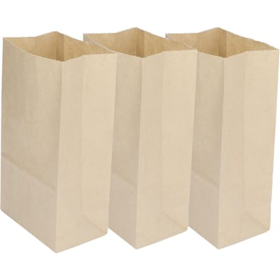 100 Stuks Kraft Papieren Zak Voedselkwaliteit Vetvrij Scheurvast Wegwerp Bruin Kraftpapier Boodschappen beige