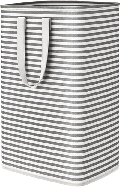 Wasmand, Grote Opvouwbare Waterdichte Wasmanden met Verlengde Handgrepen, Laundry Basket, Dirty Clothes Washing Basket voor Kleding, Slaapkamer, Blauw, Zwart, 80L