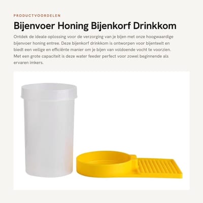 Dailygoods- Bijenvoer Hoogwaardige Water Feeder - Bijenkorf Drinkkom - Bijenteelt Gereedschap - Imker Tool - Veilig Materiaal - Grote Capaciteit - Bijenvoeder