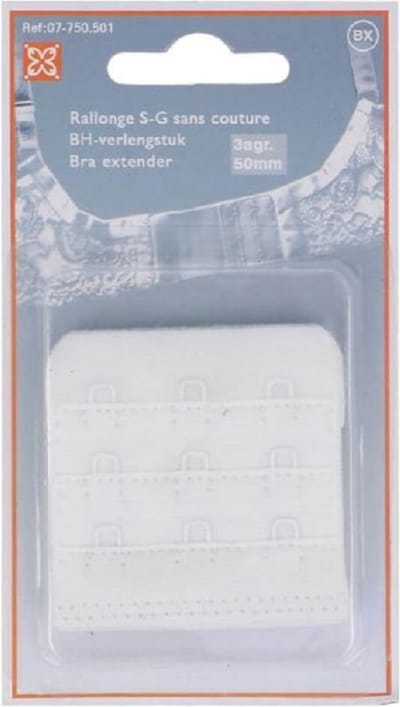 BX – BH Verlengstuk – Wit - 50 mm / 3 haakjes
