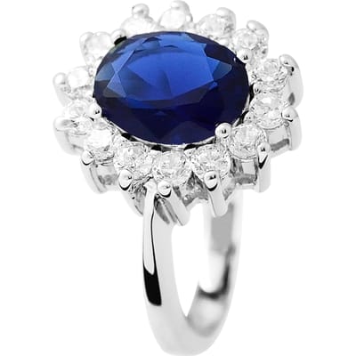 Ring "saffier" zilveren sieraden 925 - Kate
