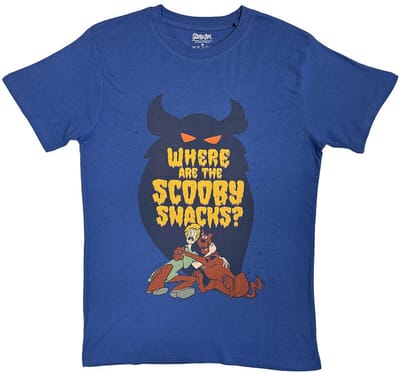 ScoobyDoo - Scooby Snacks Heren Tshirt - S - Blauw