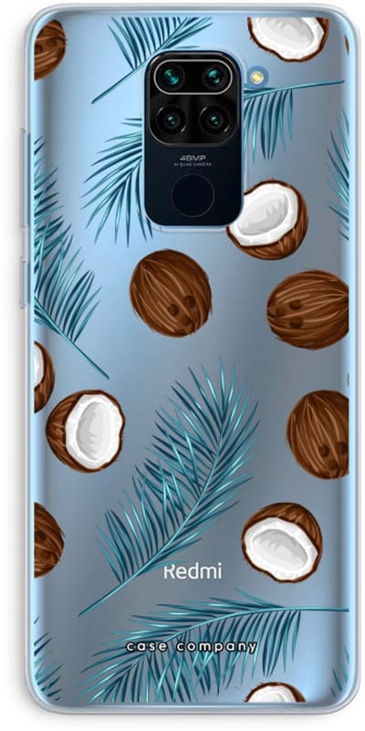 Case Company® - Hoesje geschikt voor Xiaomi Redmi Note 9 hoesje - Kokosnoot - Soft Cover Telefoonhoesje - Bescherming aan alle Kanten en Schermrand