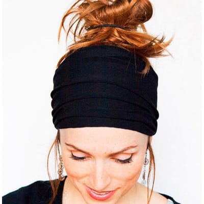 Doux femmes élastique extensible en cours d'exécution large bandeau tête enveloppement Yoga bandeau Turban LYD