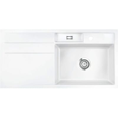 Systemceram Keradomo Bela 100 F sink right for flush installation with manual override, incl. tap hole 552001-12
