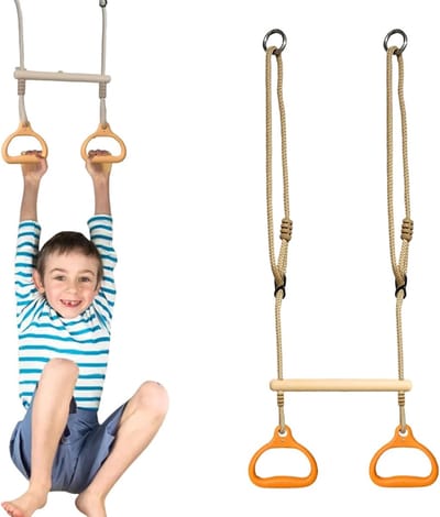 Gymnastiekstang Set - Rekstokringen - Buiten Spelen - Verstelbaar Ergonomisch - 145x38cm