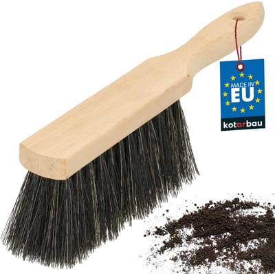 KOTARBAU®, Handveger, 29 cm, Natuurlijke Borstels, Handeger van Hout, Houten Handbezem, Houten Borstel, Camping Handveger, Ergonomische Handgreep