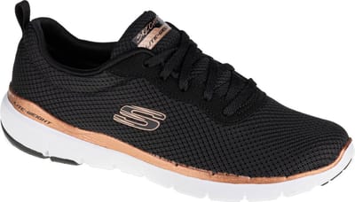 Skechers Flex Appeal 3.0 13070-BKRG, Vrouwen, Zwart, Sneakers, maat: 35,5