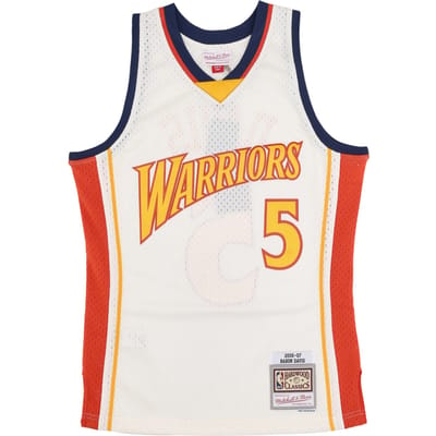 Basketbaltanktop voor heren Nba gebroken wit Teamkleur Swingman Jersey Hardwood Classics 2006 No 5 Baron Davis Golwar gebroken wit