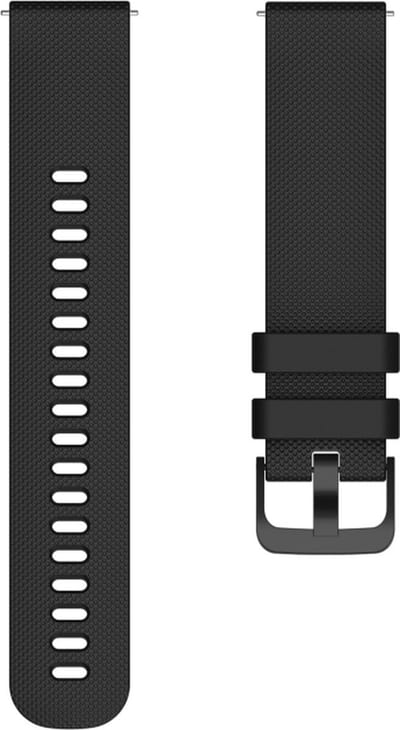 Go Go Gadget - Smartwatch bandje - Geschikt voor Garmin Venu, Vivomove, Vivoactive en Forerunner modellen - 42mm - Siliconen bandje - Zwart