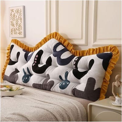 Leeskussen Rugsteun - Bedkussen Bankkussen - Ontspannen Lezen TV Kijken - Afneembare Wasbare Hoes - 120 x 55 cm - Grijs