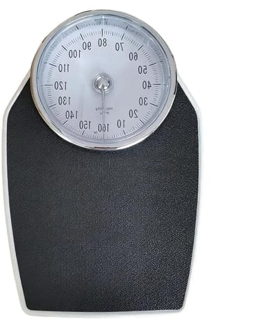 Mechanische Lichaamsweegschaal - Persoonlijke weger - Gewicht bijhouden - Robuuste constructie - Tot 160 kg - Wit