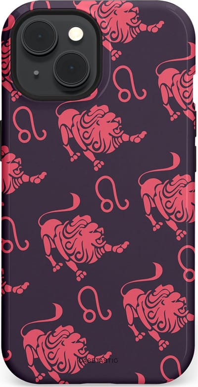 Casetastic Hoesje Geschikt voor Apple iPhone 15 Magsafe - Stijlvolle Beschermende Duo-layer Case - Zodiak leeuw