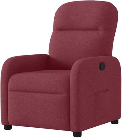 Relaxstoel met Ligfunctie - Fauteuil Leunstoel - Ontspannen Zitten - Handmatig Verstelbaar - 66 x 88 x 95 cm - Wijnrood