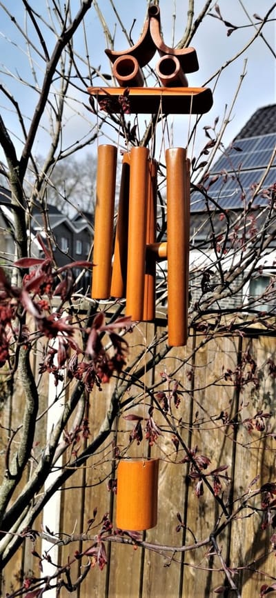 Handgemaakte – Japanse - bamboe - windgong hanger met - Zen - geluid - Ornament – terras - tuin - terras decoratie.