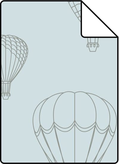 Proefstaal ESTAhome behang luchtballonnen lichtblauw - 26.5 x 21 cm - 139719-S