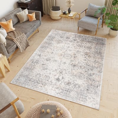 Tapiso Valley Vloerkleed Lichtgrijs Vintage Woonkamer Tapijt Maat- 120x170