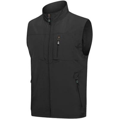 Lente en Herfst Outdoor Heren Vest Jas Heren Mouwloos Vest Vest Jeugd Vest 5XL zwart