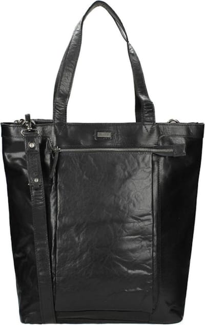 Spikes & Sparrow Leren Shopper - Zwart