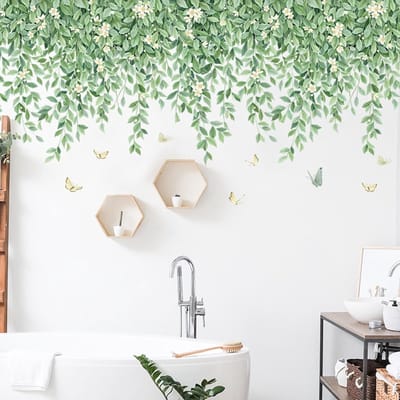 Allecto - Muursticker Eucalyptus - Woondecoratie - Groen - Planten - Verwijderbaar - Woonkamer Decoratie - Geschikt voor Diverse Ruimtes - Groen Bl...
