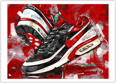 Sneaker poster classic BW varsity red 70x50 cm