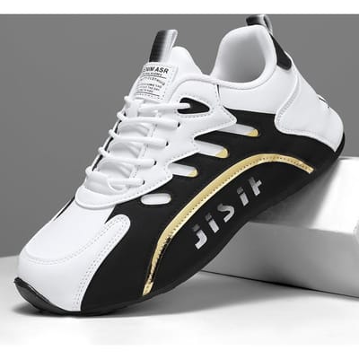 Luxe Sportschoenen voor Heren Hoge Kwaliteit Casual Schoenen Modieuze en Veelzijdige Sportschoenen voor Heren Dikke Zool Comfortabele Hardloopschoenen voor Heren 47 black