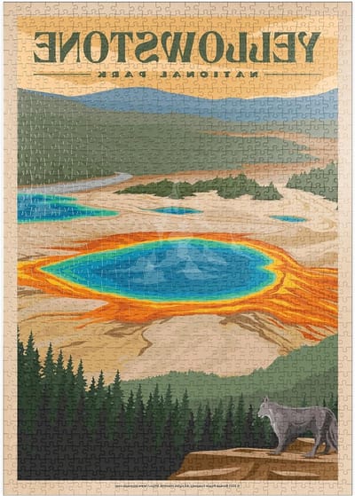 Legpuzzel Yellowstone - Puzzel Stukjes - Ontspannen Tijdverdrijf - Hoge Resolutie Print - 1000 Stukjes - Meerdere Kleuren