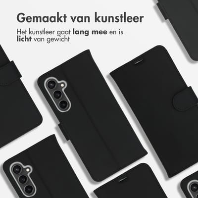Accezz Hoesje - Geschikt voor Samsung Galaxy S23 FE - Wallet Softcase Bookcase - Zwart