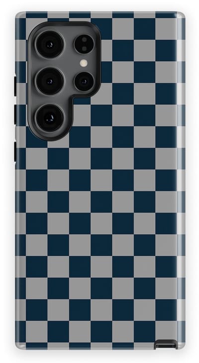 Design Hoesje Samsung Galaxy S24 Ultra | Geschikt Voor Mag | Tiny Squares Checkered Print | Backcover Samsung Galaxy S24 Ultra Urban Grid