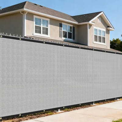 Privacy Scherm - Windscherm Tuin - Privacy Creëren - 90% Zichtblokkade - 1.8 x 7 meter - Lichtgrijs