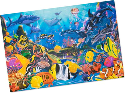 Onderwatervloerpuzzel met extra dikke kartonnen delen - Puzzels voor Creatief Spel
