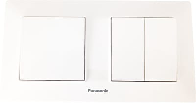 Panasonic-Schakelaar Combinatie-Wit-Randaarde-Compleet-Karre Plus Serie