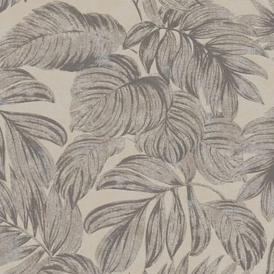 Natuur behang Profhome 393402-GU vliesbehang licht gestructureerd met bloemmotief en metalen accenten beige bruin platina 5,33 m2