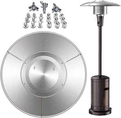 Terrasverwarming Reflector - Warmteplaat - Buiten verwarmen - Universeel passend - 83 cm diameter - Aluminium
