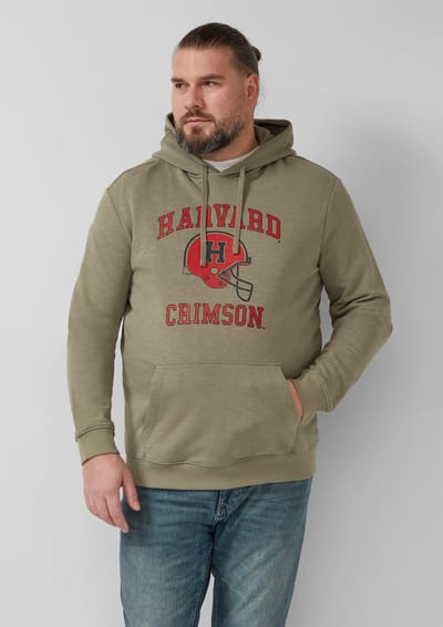 s.Oliver - male - Modern fit sweatshirt met capuchon en college artwork