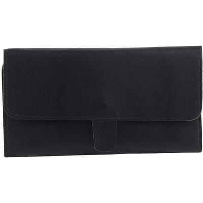 Zwarte PU Kappersschaar Kam Salon Scharen Gereedschap Opbergtas Pouch Houder black