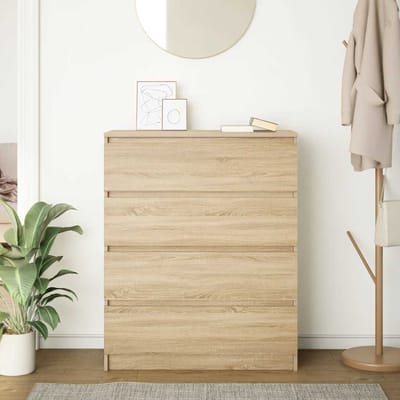 vidaXL - Dressoir - 80x35x99 - cm - spaanplaat - Sonoma - eikenkleurig