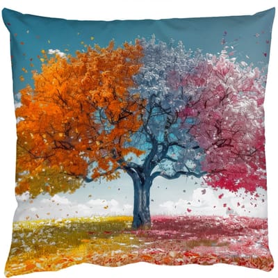 Sierkussens - Kussentjes Woonkamer - 50x50 cm - Boom - Kleurrijk - Natuur - Levensboom