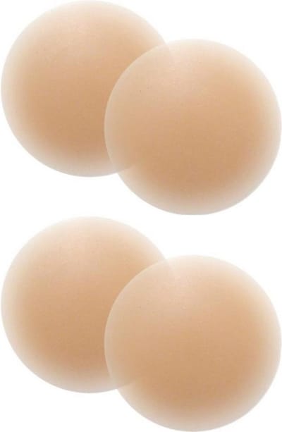 Set van 2 Paar Tepelcovers - Tepelbedekkers - Siliconen - Tepelpads - Herbruikbaar - Tepelplakkers - Onzichtbaar - Tepelstickers - Blank - LOUZIR