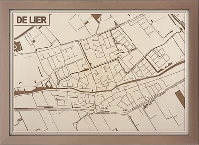 Decoratief Beeld - Houten Van Delfzijl - Hout - Bekroned - Bruin - 21 X 30 Cm