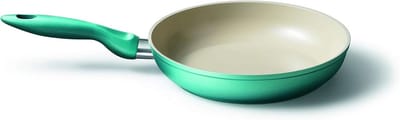 Keramische Koekenpan - Koekenpan met antiaanbaklaag - Gerechten Garen - Geschikt voor alle warmtebronnen - 24 cm diameter - Lichtblauw