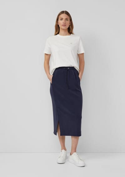 Midi rok in gemengde modal met elastische taille voor dames s.Oliver