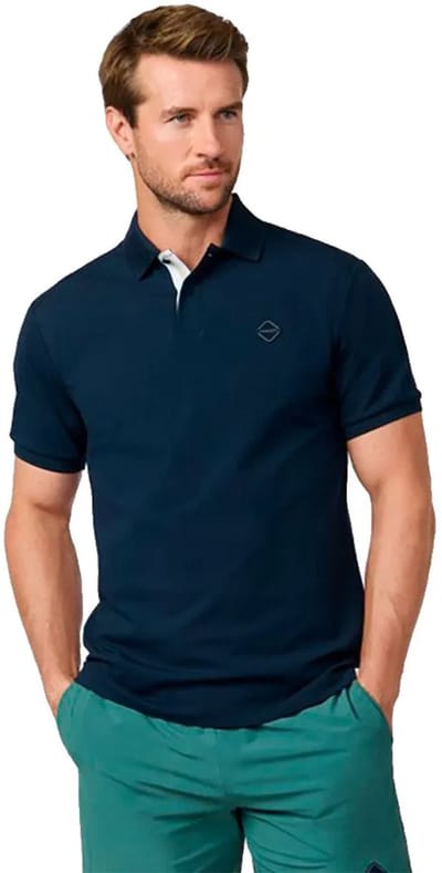 Hackett Hm5600113 Korte Mouw Poloshirt Blauw L Man