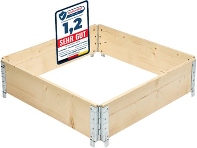 Garronda Kweekbak Palletrand 80x80cm – Natuurlijk - Bloemen - Kruiden - Palletframe - Natuurlijke Verhoogde Bloembedden – GD-BUD-PAL